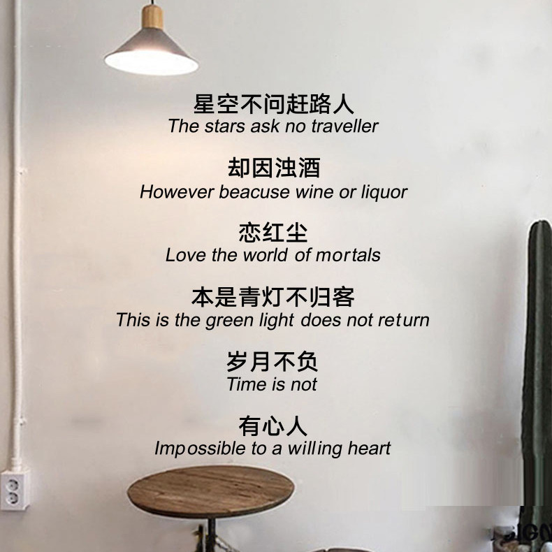励志文字帖房间宿舍装饰品墙贴纸