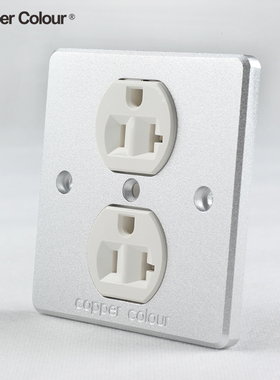 copper color铜彩EX126-PLATINUM磷青铜镀铑白金86mm美标墙插插座