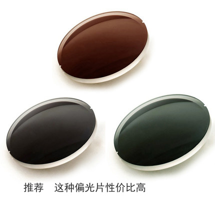 防UV紫外线防护树脂偏光镜片有度数可移心定制墨镜散光近视有度数