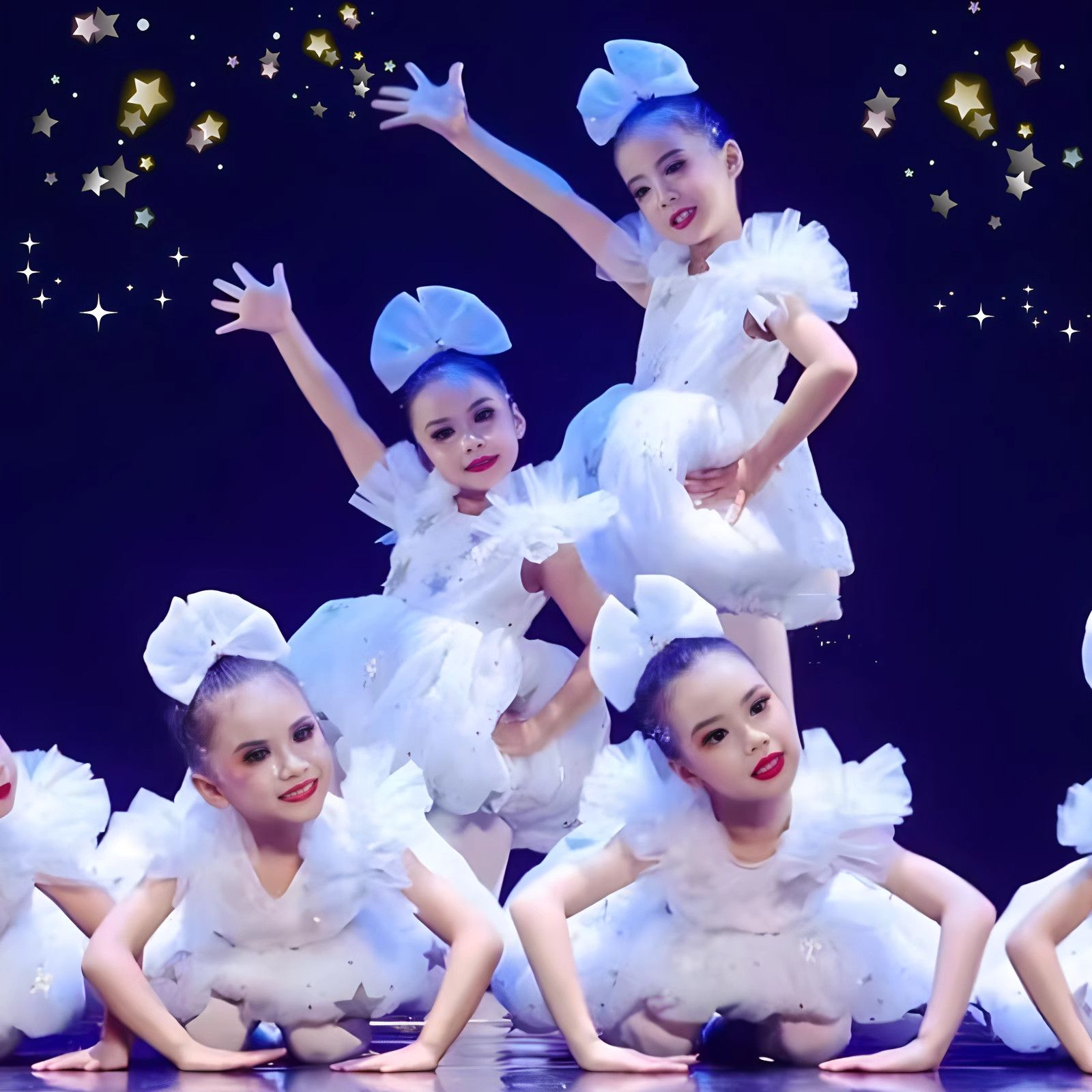 儿童可爱蓬蓬裙数星星的孩子舞蹈服幼儿园小星星演出服女童公主裙