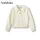 儿童翻领毛衫 冬装 新款 premium巴拉巴拉女童毛衣中大童针织衫 童装
