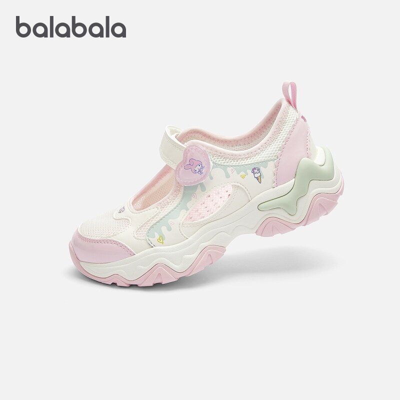 库洛米IP巴拉巴拉儿童运动鞋女童透气网面慢跑鞋2026夏季新款童鞋