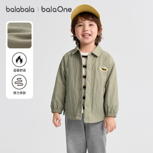 巴拉巴拉儿童外套男童长袖衬衫小童宝宝薄款上衣2026春装新款童装