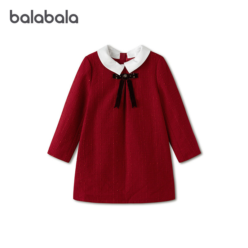 巴拉巴拉儿童连衣裙女童新年裙子