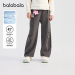 商场同款巴拉巴拉女童运动裤儿童排汗裤子中大童直筒裤2026春季新