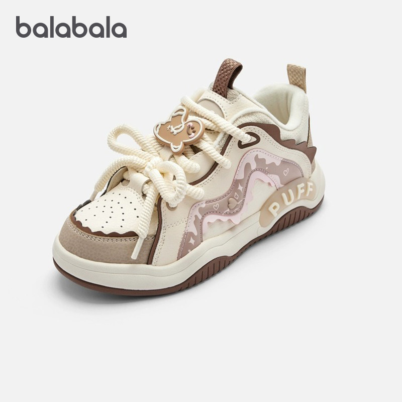 巴拉巴拉女童板鞋儿童甜美超酷风小白鞋宝宝运动鞋春秋季新款童鞋