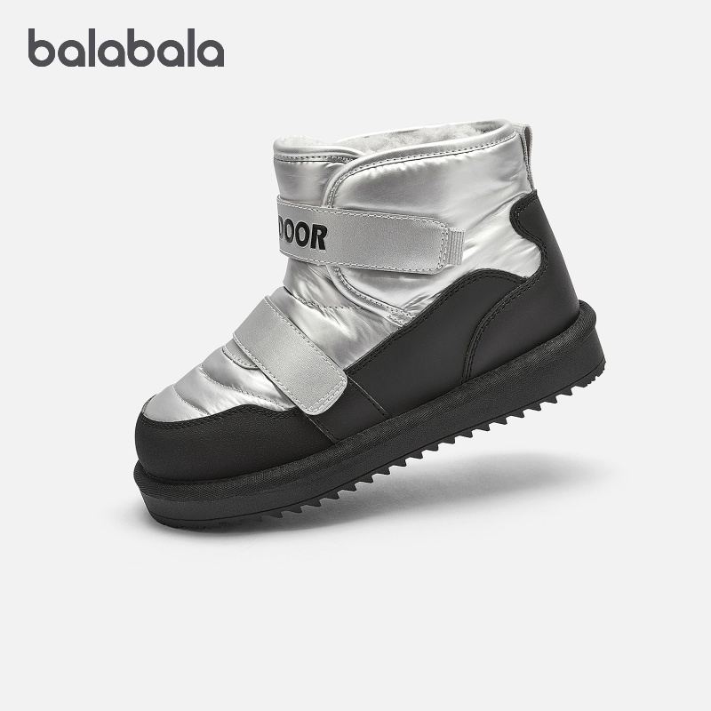 巴拉巴拉棉靴男童雪地靴防滑加绒