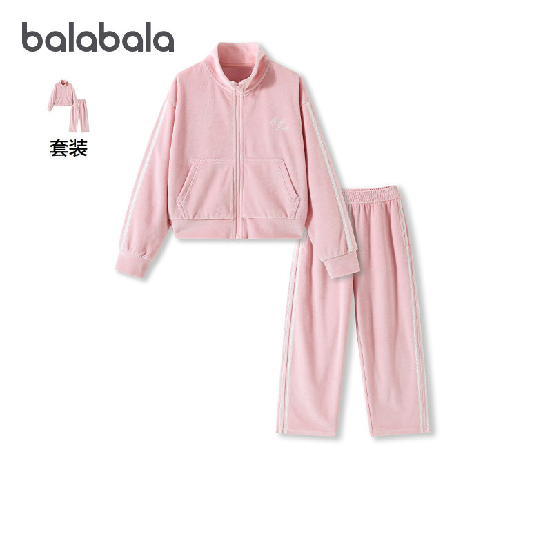 巴拉巴拉balaOne女童长袖套装甜