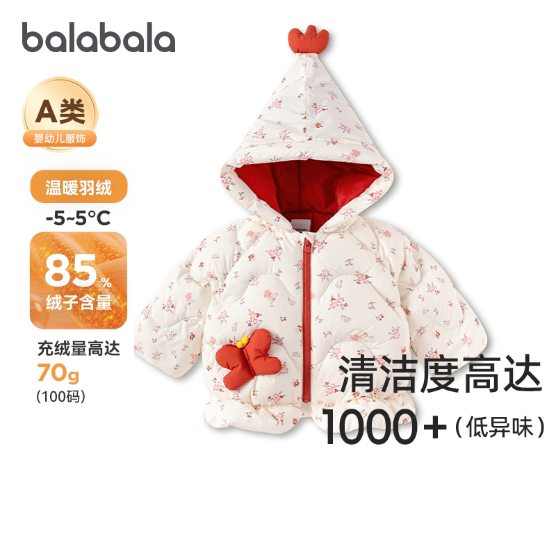 巴拉巴拉羽绒服婴儿宝宝厚外套
