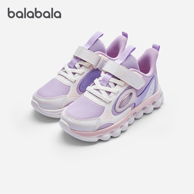 巴拉巴拉女童运动鞋宝宝慢跑鞋儿童透气童鞋2025秋季新款防滑鞋子