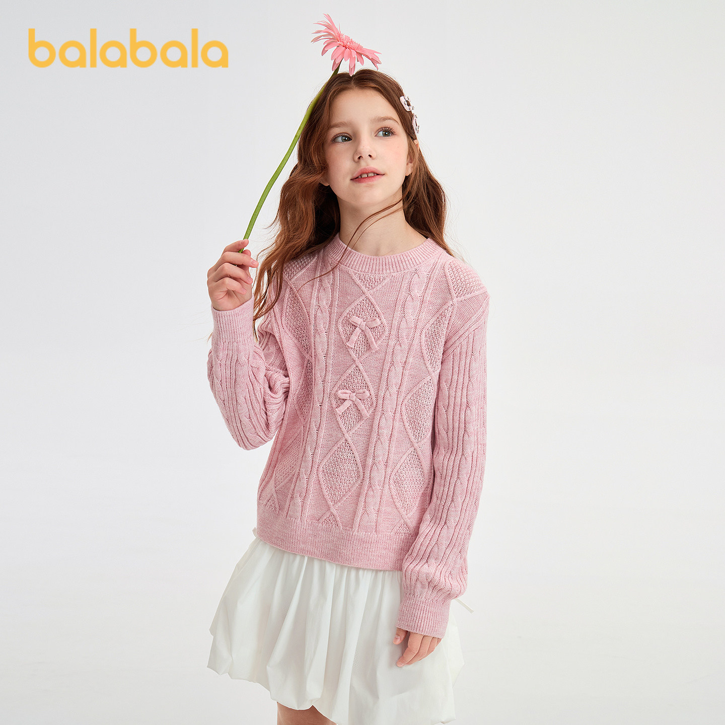 巴拉巴拉balaOne女上衣软萌毛衫