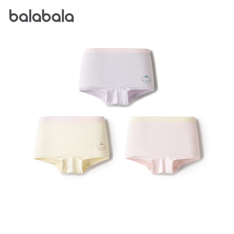 巴拉巴拉女童内裤棉平角小大童四角短裤抗菌不夹P速干透气三条装,童装/婴儿装/亲子装,内裤,淘宝优惠券,粉丝福利购,淘宝优惠卷