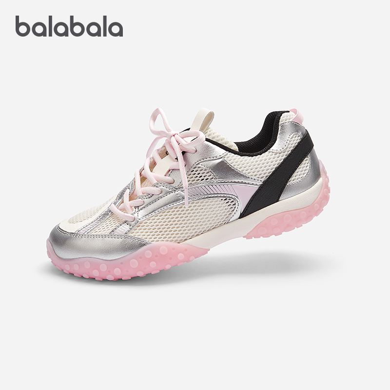 【商场同款】巴拉巴拉儿童运动鞋女童2026夏新款轻盈芭蕾舞慢跑鞋