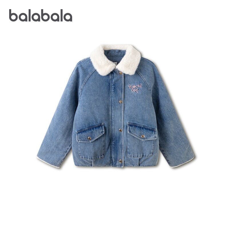 巴拉巴拉balaOne牛仔棉服外套女