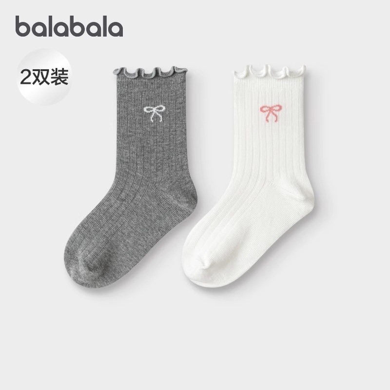 【商场同款】巴拉巴拉女童袜子秋季新品儿童短袜蝴蝶结甜美两双装,童装/婴儿装/亲子装,儿童袜子(0-16岁),淘宝优惠券,粉丝福利购,淘宝优惠卷