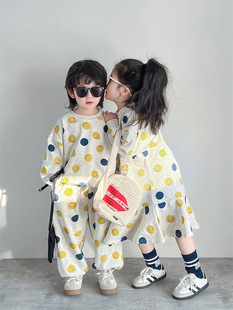 2026新款春季儿童兄妹装套装姐弟装韩版男女童时髦洋气卫衣卫裤