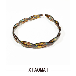 法国品牌同款 发箍压发头箍简约麻花发饰女复古网红头饰 醋酸经典