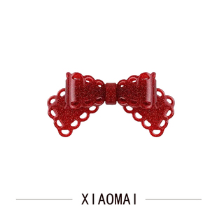 林小宅同款法式少女心日系复古蕾丝蝴蝶结刘海夹网红头饰夹子