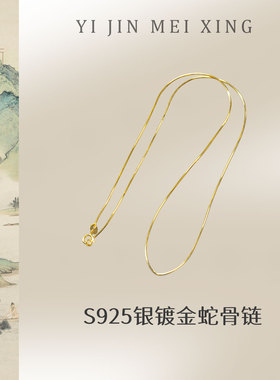 衣锦媚行S925银复古国风项链小众设计颈链银镀金锁骨链优雅气质女