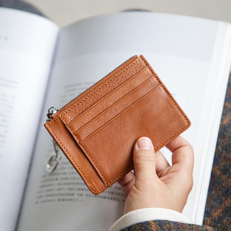 复古高级头层牛皮超薄便携卡包