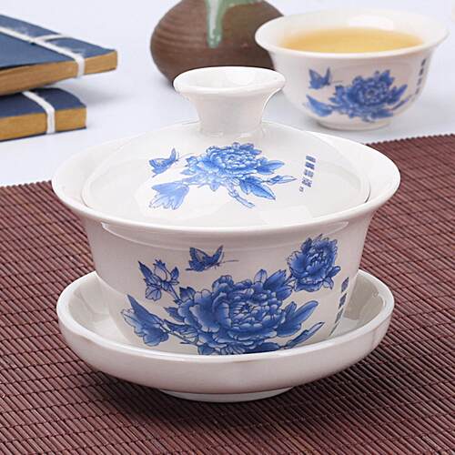 小号盖碗套装陶瓷茶杯茶碗单个