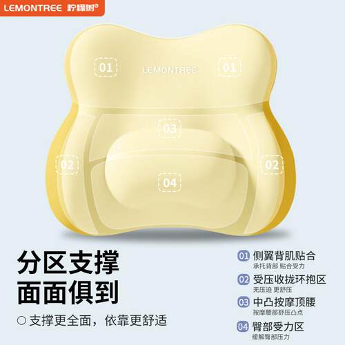 柠檬靠LYK25-A7背护腰腰办公室腰撑靠座树椅久坐神器腰部支靠垫工