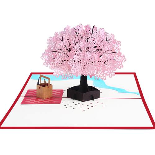 供应3D立体贺卡椅花树椅子浪漫