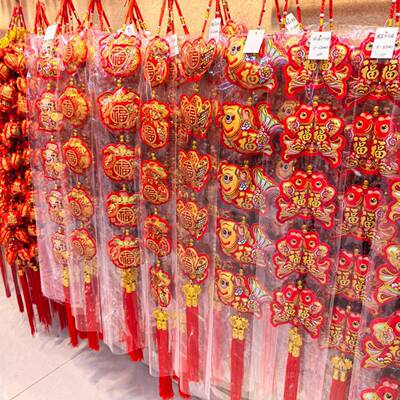 2026马年春节挂饰鞭炮灯笼串过年
