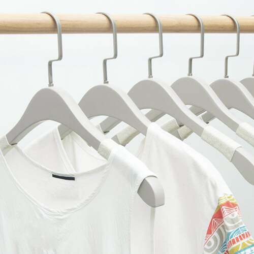 木质灰色服装店实木衣架木头衣撑