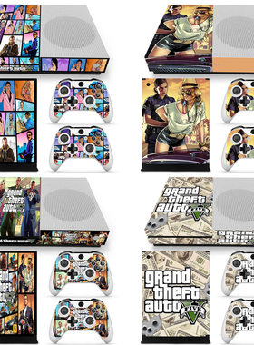 侠士 xbox one s贴纸主机保护贴膜 游戏机配件贴纸GTA5 skin
