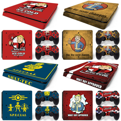 PS4 Slim 游戏机全身贴纸彩贴 skin sticker 个性贴  fall out 4
