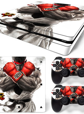 侠士 索尼PS4 pro slim贴膜游戏机贴纸 街头霸王 痛贴磨砂彩膜