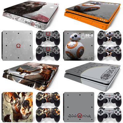 PS4 Slim 游戏机全身贴纸 炫酷全身贴 彩膜 彩贴 god of war战神