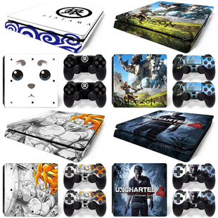 PS4 Slim 游戏机贴纸  防刮贴纸 可反复粘贴 贴纸