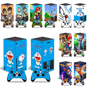 微软xboxseriesX贴纸贴膜游戏XSX痛贴手柄贴机器猫 古惑狼 马里奥