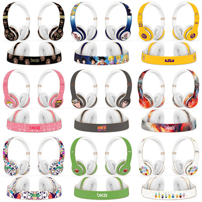 适用于beats solo3 wireless耳机 solo2无线耳机贴膜创意保护膜