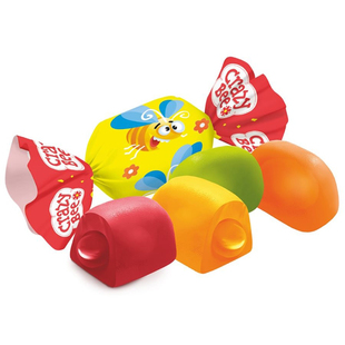 乌克兰进口糖果小蜜蜂夹心水果汁软糖QQ橡皮糖混合夹心喜糖零食品