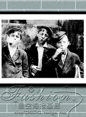 黑白摄影:Skeeter's Branch Newsies装饰画有框画餐厅咖啡厅酒吧