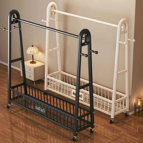 简易衣帽架落地室内可移动晾衣架
