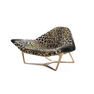 意式轻奢高端单人沙发椅Roberto Cavalli豹纹沙发别墅客厅休闲椅