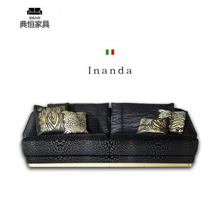 意式轻奢沙发roberto cavalli卡瓦利Inanda沙发客厅真皮别墅沙发