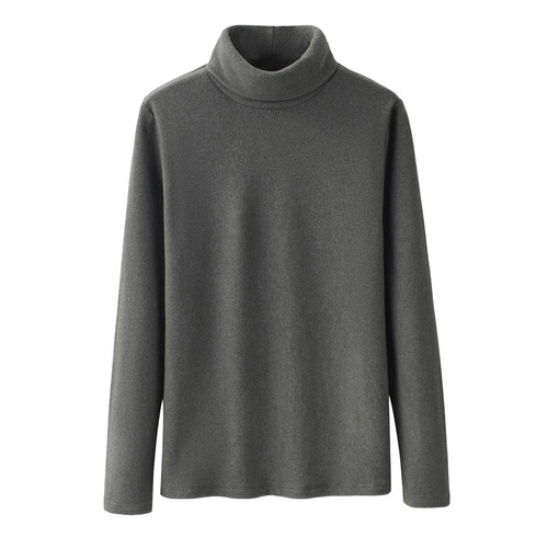 柔软摇粒绒打底衫女大码修身T恤