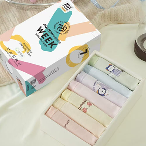 普利诗少女三角星期裤棉抑菌7条