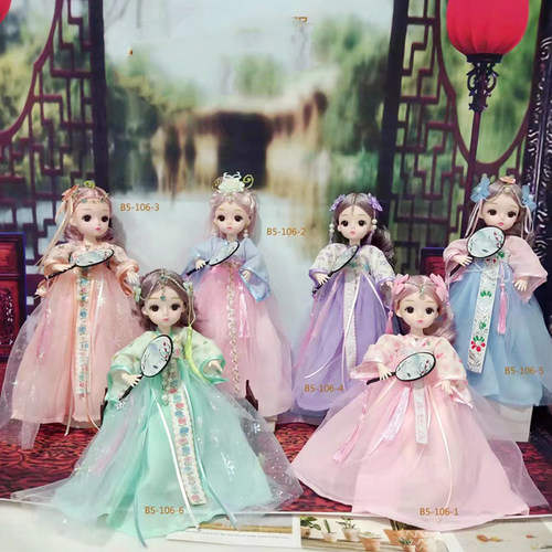 汉服智能音乐娃娃儿童玩具挂件