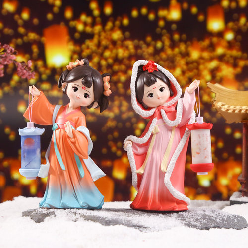 西安文创纪念品陕西博物馆可爱唐仕女摆件小夜灯伴手礼物中式古风