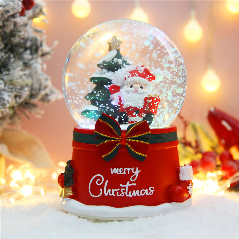 平安夜送儿童圣诞水晶球生日礼物