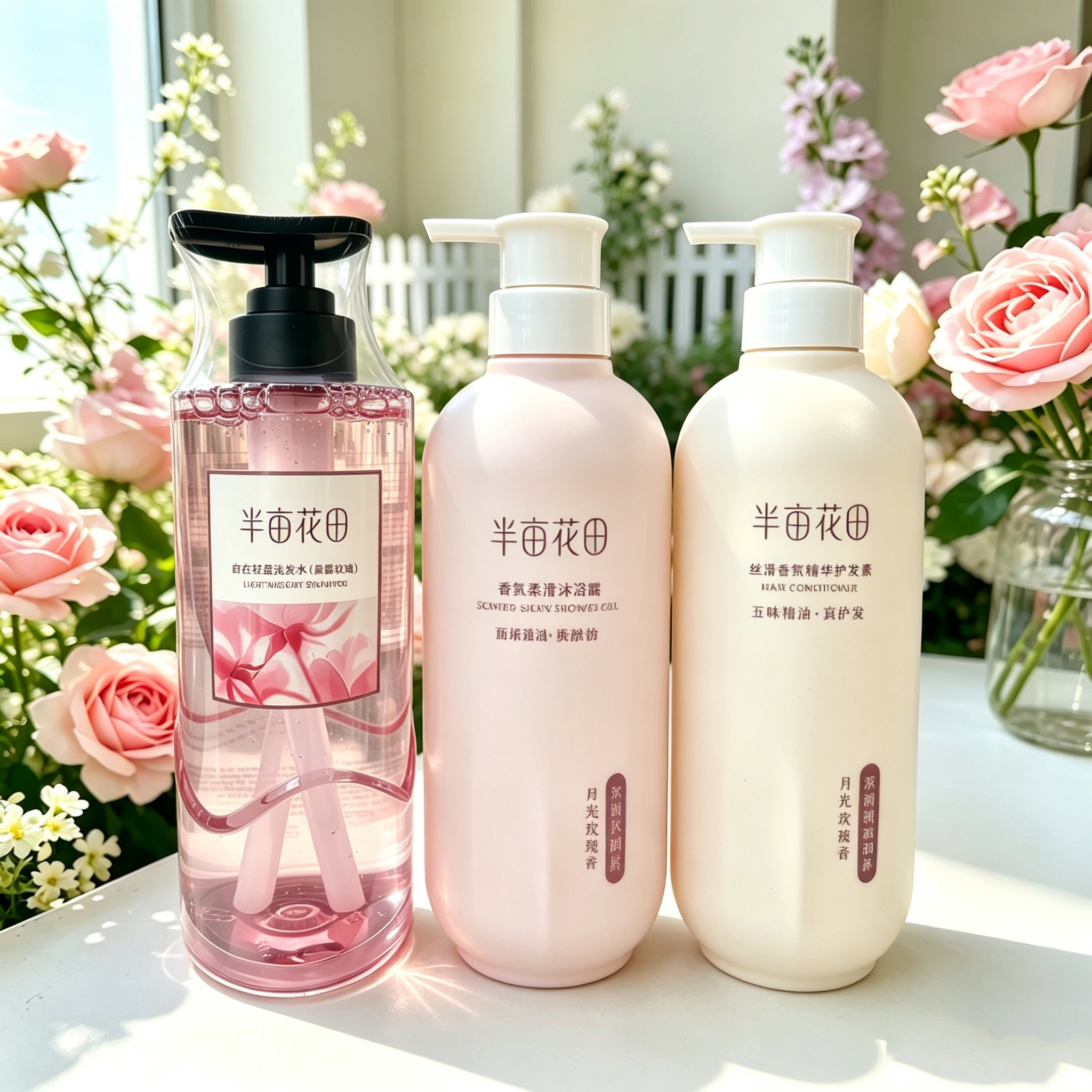 孙颖莎半亩花田鲜花洗发水玫瑰控油蓬松发去屑洗头膏精油持久留香