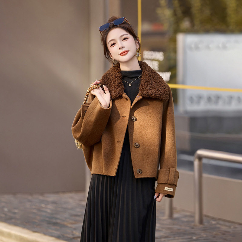 女式毛呢外套2025冬季新款羊毛呢外套