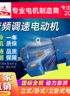YVF2变频调速电机380V全铜线国标三相异步电动机无极变速 3~132KW