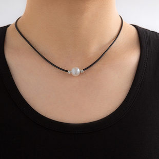 男款欧美简约时尚小众设计蜡绳chocker 2026年夏季新款复古项链